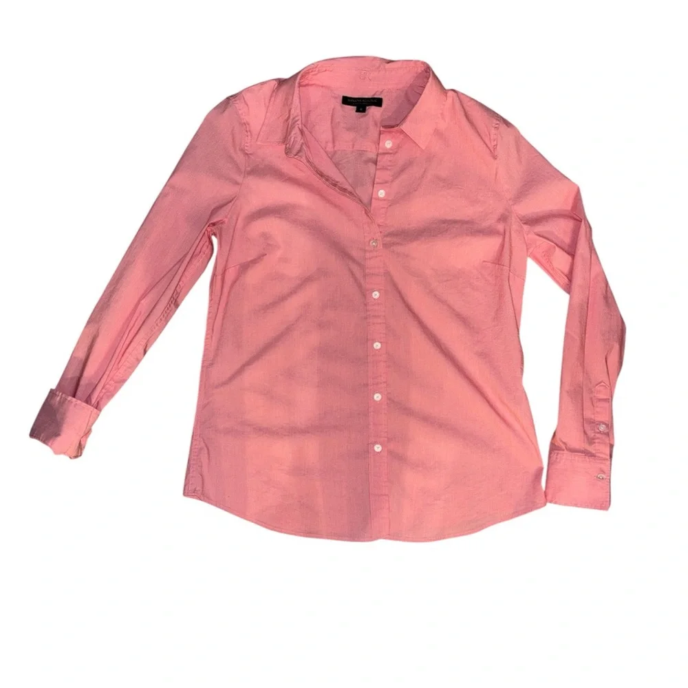 Banana Republic Button Down with Buttoned Cuffs Riley Tailored Fit Shirt Sz 8 - Picture 2 of 5